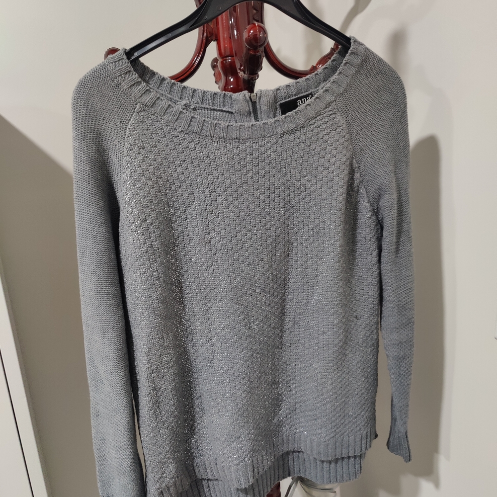 a.n.a Metallic Gray Women's Sweater